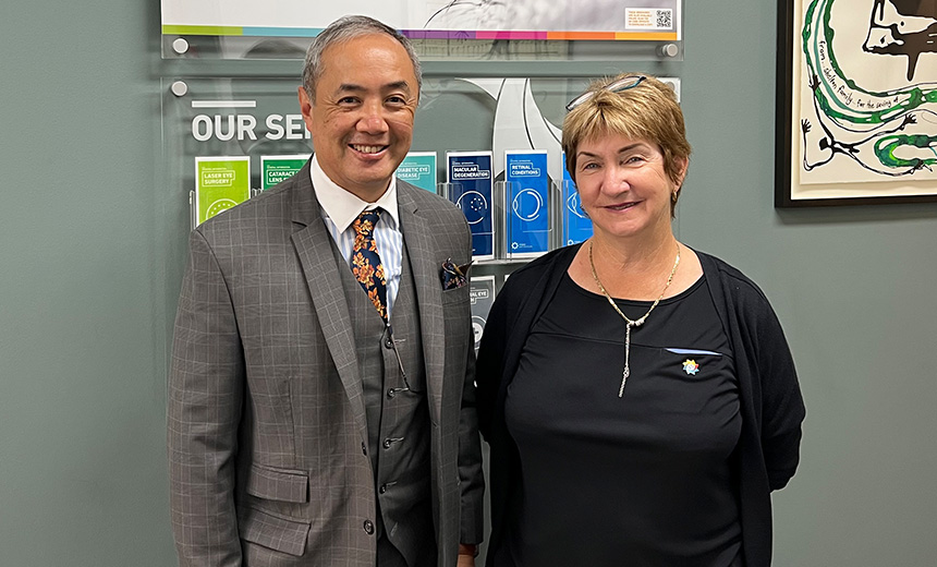 Dr David Ng and Eileen Hollifield from the Mosman clinic