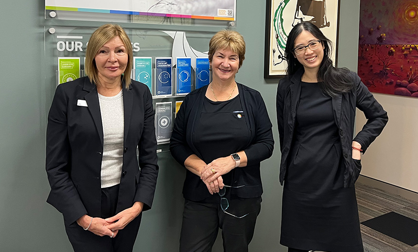 Jo Clements, Eileen Hollifield and Opal Mai from the Mosman clinic