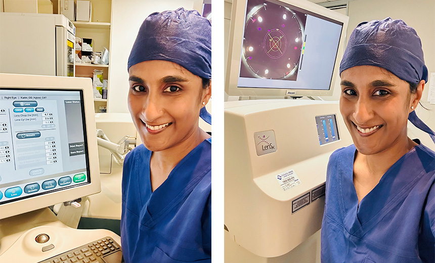 Dr Rushmia Karim in the operating theatre