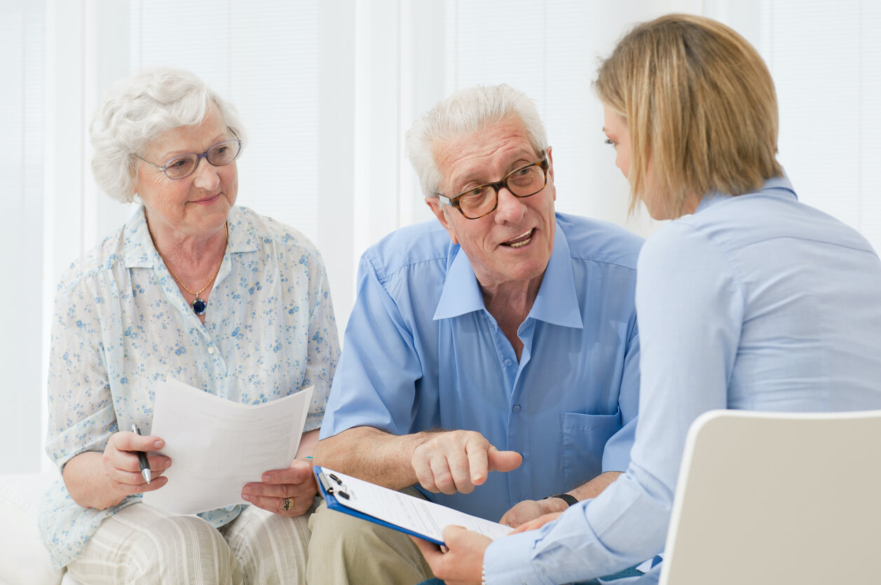 Older couple in a patient consultation